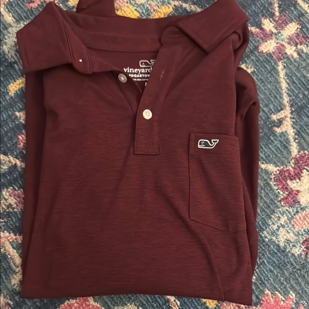 Vineyard Vines Maroon Polo Shirt